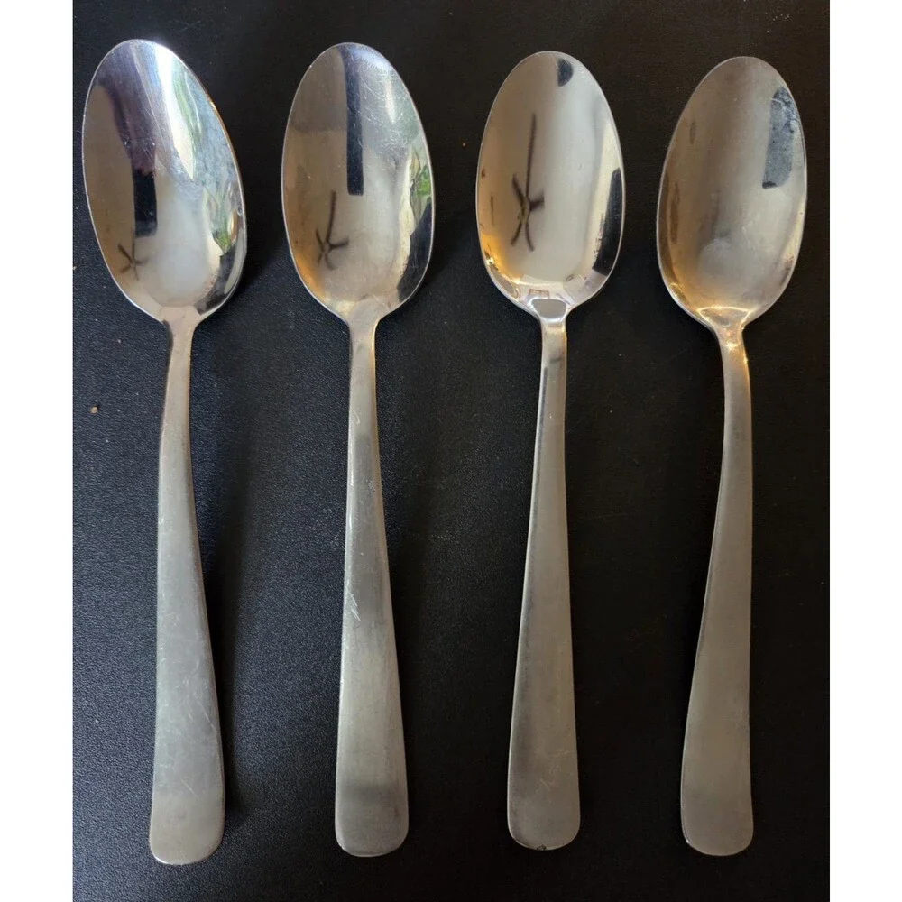 Lot Of 4 Cambridge Silver Ascot (Stainless) Oval Soup Spoons